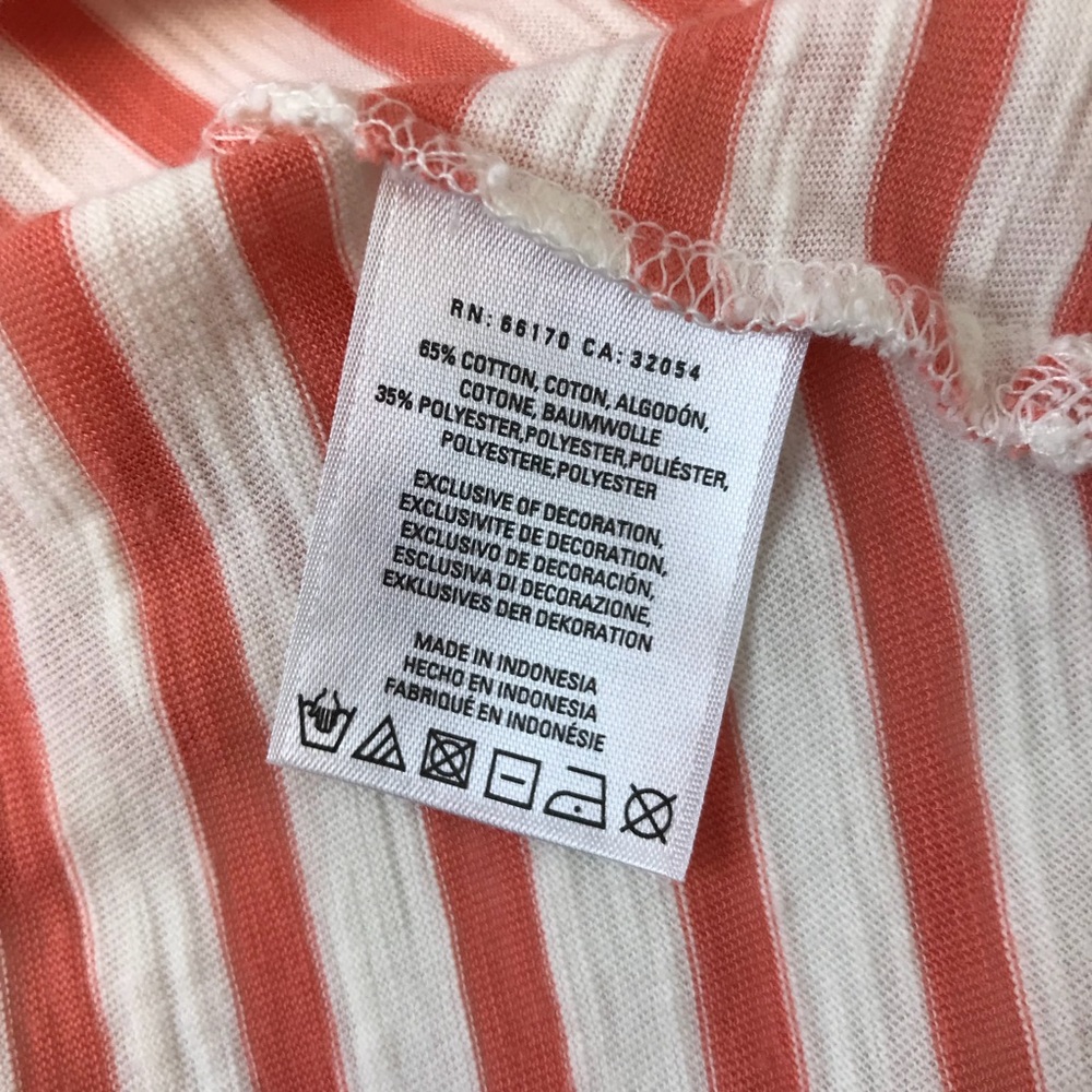 E135 Little Yellow Button | Mabel Swiss dot striped top - Picture 7 of 8
